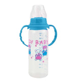 Newborn Baby Feeding Bottle Pink Blue Baby Feeding Water Standard Caliber PP Bottle
