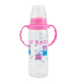 Newborn Baby Feeding Bottle Pink Blue Baby Feeding Water Standard Caliber PP Bottle