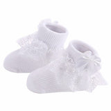 Bow Lace Baby Socks Newborn Cotton Baby Girls Sock Cute Toddler Socks Princess Style Baby Accessories