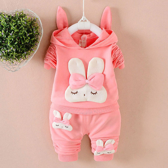 Fall baby girls clothes sets outfits hooded sweatshirt + pants tracksuit for newborn