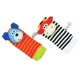 Free shipping Baby Rattle Baby Toys 0-12 Months Sozzy Garden Bug Wrist Rattle and Foot Sock Educational Toys Christmas #C