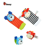 Free shipping Baby Rattle Baby Toys 0-12 Months Sozzy Garden Bug Wrist Rattle and Foot Sock Educational Toys Christmas #C