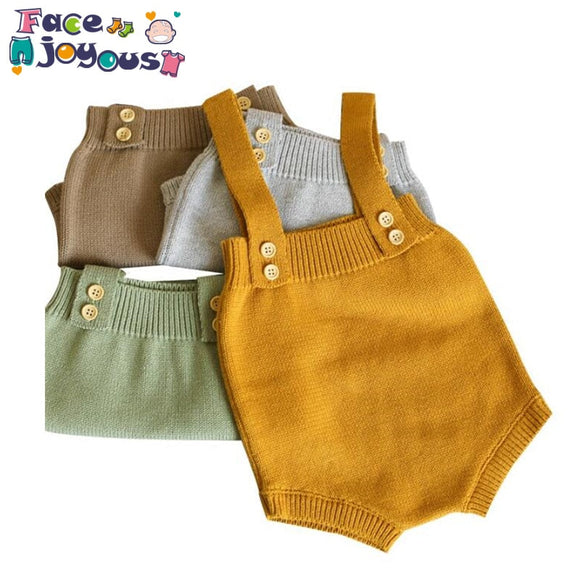 Baby Knitting Rompers Cute Overalls 0-24m