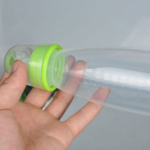 Useful Safety Silicone Baby Bottle With Spoon Food Supplement  Rice Paste Feeding Bottles  Convenient and practical 240ML