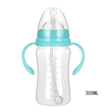 300ML 240ML 180ML Baby Infant PP BPA Free Milk Feeding Bottle With Anti-Slip Handle & Cup Cover Water Bottle