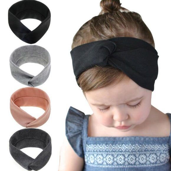 New Baby Girls Headband Top Knot Elastic Turban Hairband