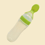 Safe Newborn Baby Feeding Bottle Toddler Silicone Squeeze Feeding Spoon Milk Cereal Bottle Baby Training Feeder Food Supplement