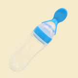 Safe Newborn Baby Feeding Bottle Toddler Silicone Squeeze Feeding Spoon Milk Cereal Bottle Baby Training Feeder Food Supplement