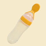Safe Newborn Baby Feeding Bottle Toddler Silicone Squeeze Feeding Spoon Milk Cereal Bottle Baby Training Feeder Food Supplement