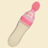 Safe Newborn Baby Feeding Bottle Toddler Silicone Squeeze Feeding Spoon Milk Cereal Bottle Baby Training Feeder Food Supplement