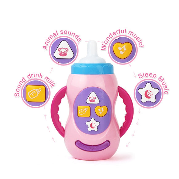 Baby Kids Children Safe Sound Music Light Milk Bottle Learning Musical Feeding Tool Educational Baby Bottle Toys