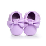 Handmade Soft Bottom Fashion Tassels Baby Moccasin Newborn Babies Shoes 19-colors PU leather Prewalkers Boots
