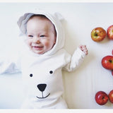 Unisex Newborn Infant Baby Boy Girl Hooded Cartoon Romper Jumpsuit Outfits Clothes 2018