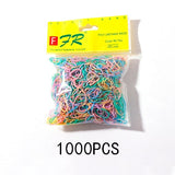 200/1000PCS Cute Girls Colourful Ring Disposable Elastic Hair Bands