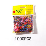 200/1000PCS Cute Girls Colourful Ring Disposable Elastic Hair Bands
