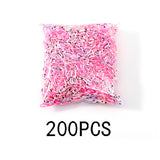 200/1000PCS Cute Girls Colourful Ring Disposable Elastic Hair Bands