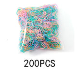 200/1000PCS Cute Girls Colourful Ring Disposable Elastic Hair Bands