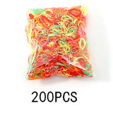 200/1000PCS Cute Girls Colourful Ring Disposable Elastic Hair Bands