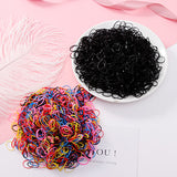 200/1000PCS Cute Girls Colourful Ring Disposable Elastic Hair Bands