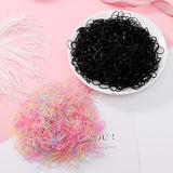 200/1000PCS Cute Girls Colourful Ring Disposable Elastic Hair Bands
