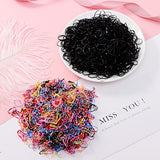 200/1000PCS Cute Girls Colourful Ring Disposable Elastic Hair Bands