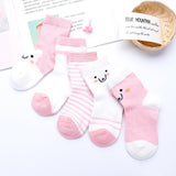 5 pairs of spring and summer hot sale baby cute cartoon socks children soft cotton comfortable socks baby socks thin 0-8 years