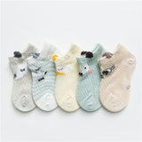 Baby Socks Newborn 5Pairs/lot Summer Mesh Thin Baby Socks for Girls Cotton Infant Casual Boy Girls Toddler Socks Cartoon