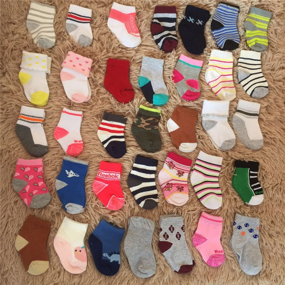 2019 5Pairs Newborn Cotton infant Anti-slip socks Baby socks floor socks Boys Girls Cute Cartoon animal Baby Toddler Socks