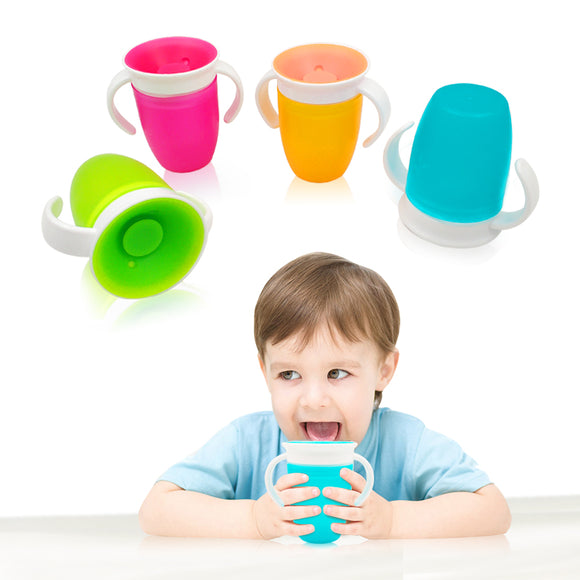 360 Degrees Can Be Rotated Baby Learning Drinking Cup With Double Handle Flip